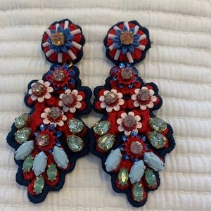 J crew long earrings